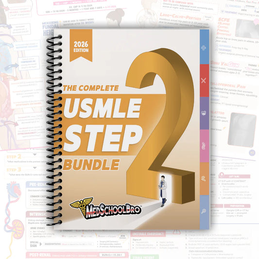 The Complete USMLE Step 2 Bundle Spiral Binding By Med School Bro