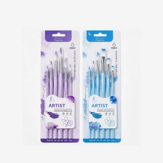 Artist Synthetic Fibr-Brush Set of 6