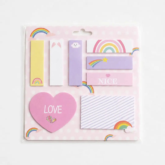 Rainbow Love Sticky Note Set — 8 Pads