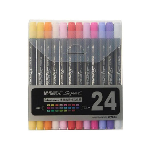 M&G Signme Aquarelle Brush Markers Set of 24