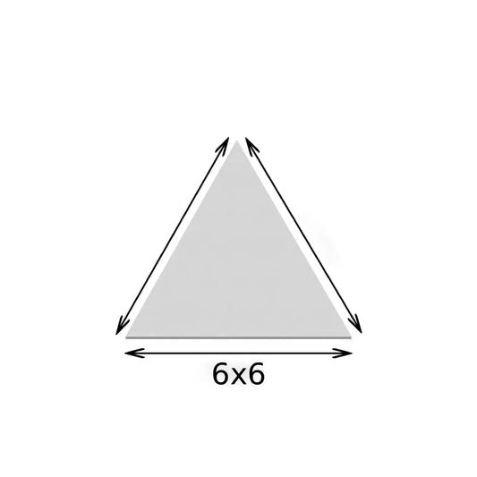 Premium White Triangle Canvas — 6×6 inches