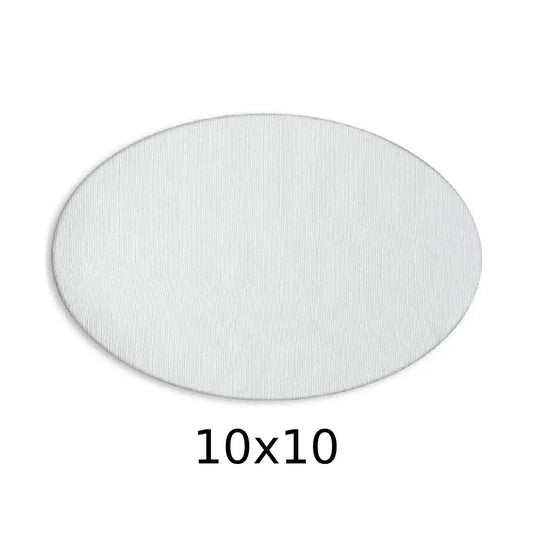 Premium White Oval Canvas — 10×10 inches
