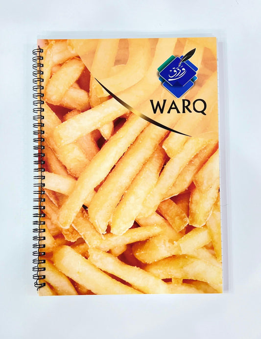 WARQ SPIRAL NOTEBOOK A4 SIZE IMPORTED PAPER ( FRENCH FRIES )