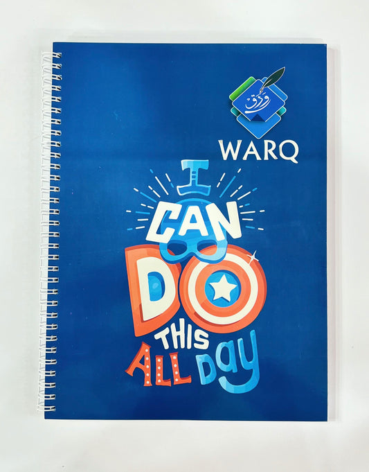 WARQ SPIRAL NOTEBOOK A4 SIZE IMPORTED PAPER ( I CAN DO THIS ALL DAY )