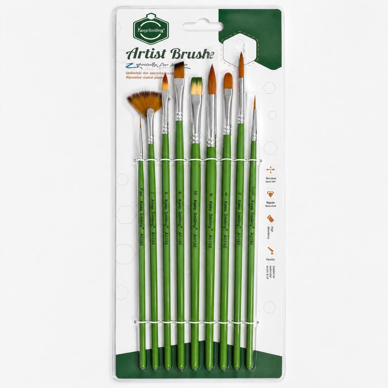 Keep Smiling Artist Brush Set of 8 – Fareed Book Centre