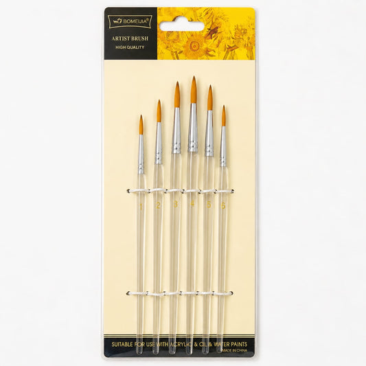 Bomeijia Artist Brush β High Quality Round Set of 6
