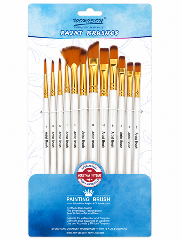 Worison Paint Brushes — Mixed Shape Set