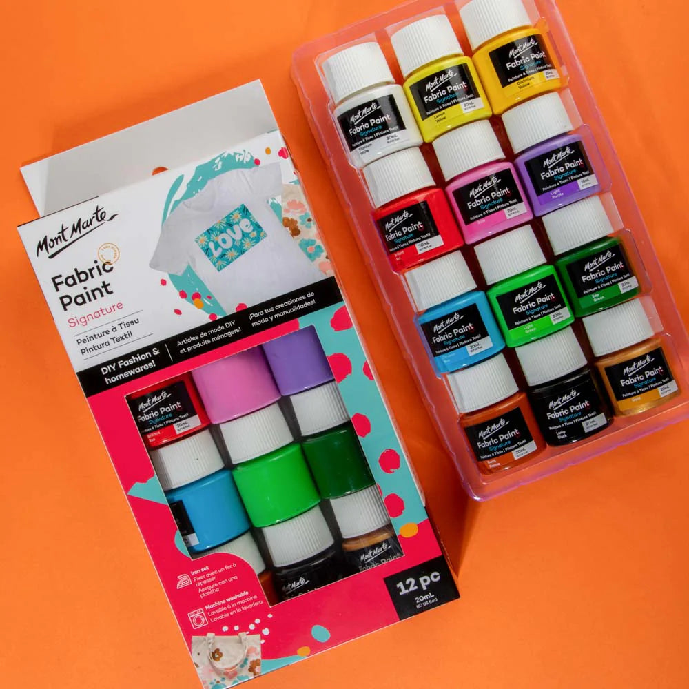 MONT MARTE Fabric Paint Signature 12pc x 20ml