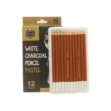 Keep Smiling White Charcoal Pencil Pastel (12 Pcs)
