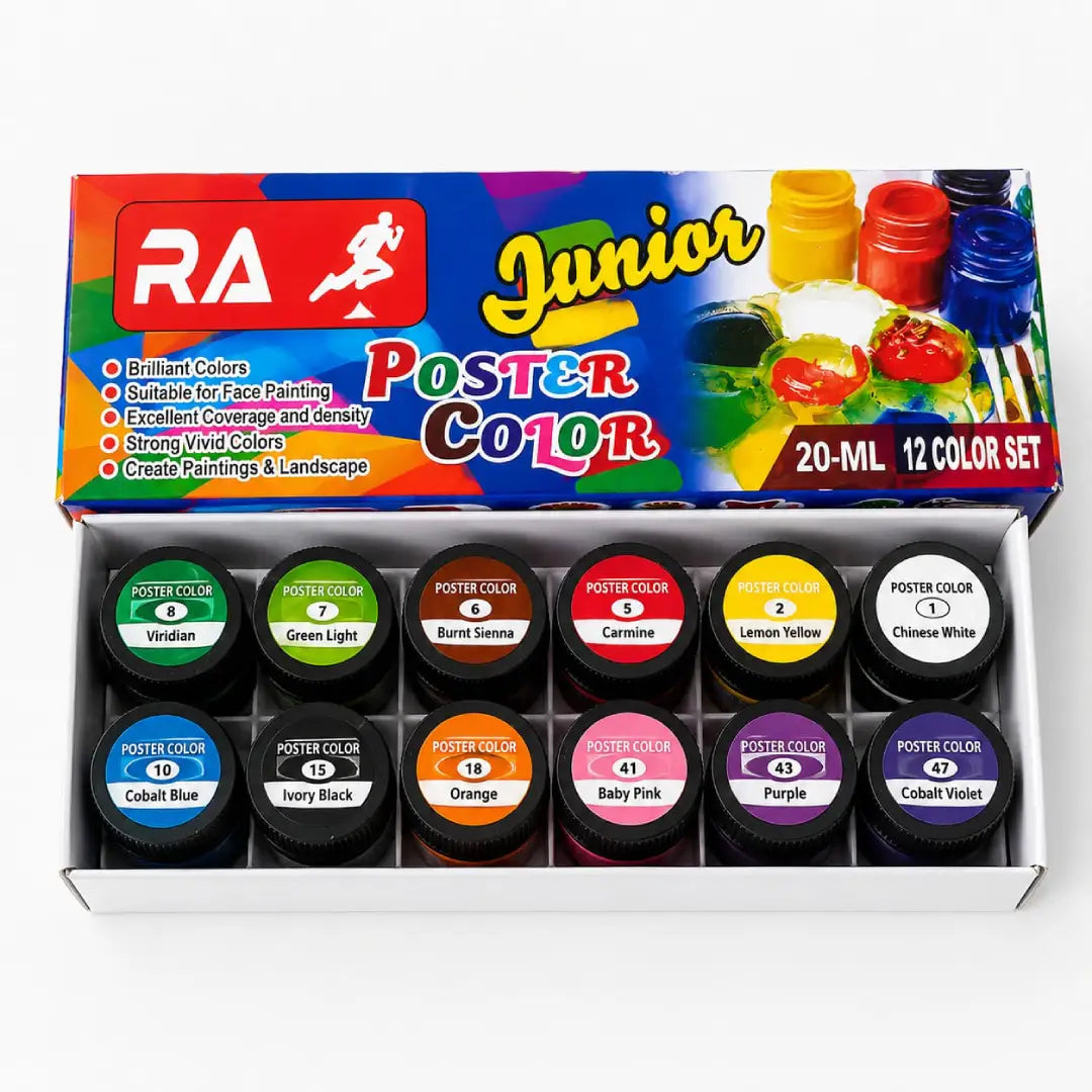 Race Junior Poster Colours — Set of 12