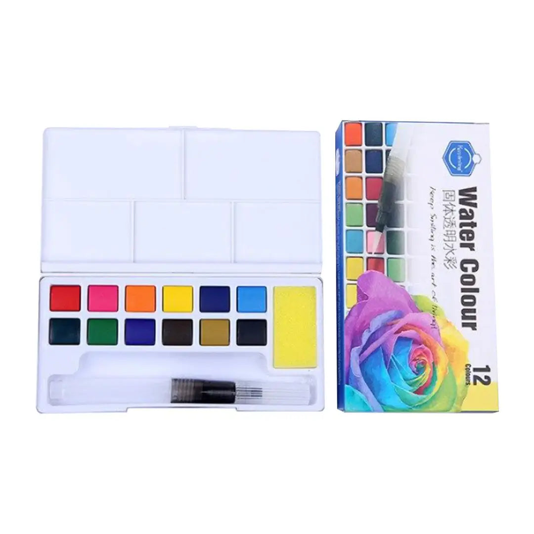 Keep Smiling Water Colour Solid Transparent Set of 12