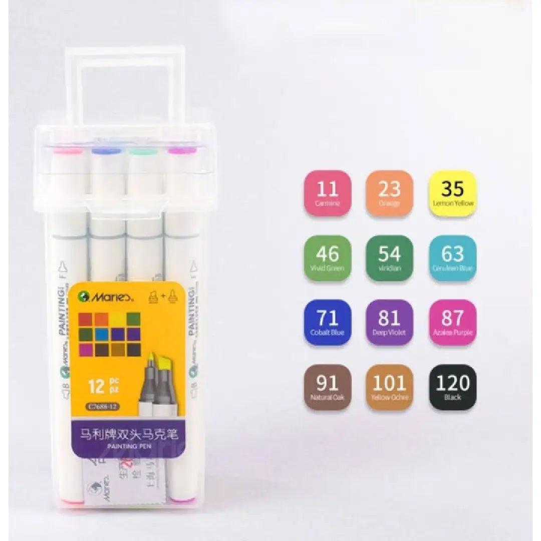 Marie's Double Headed Painting Markers — 12 Colours