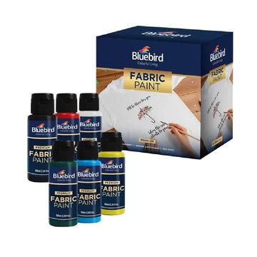 Bluebird Fabric Paints Primary Set of 6 & 100ml