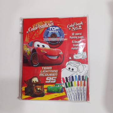 Coloring Book Set — 32 Pages with 15 Markers Kids Art Activity