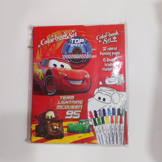 Coloring Book Set — 32 Pages with 15 Markers Kids Art Activity