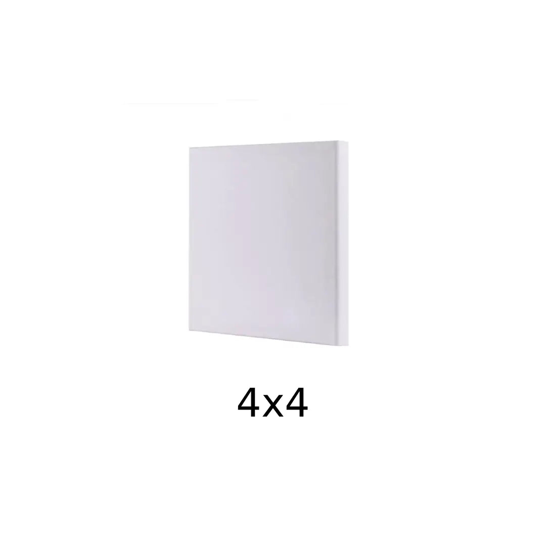 Premium White Square Canvas — 4×4 inches