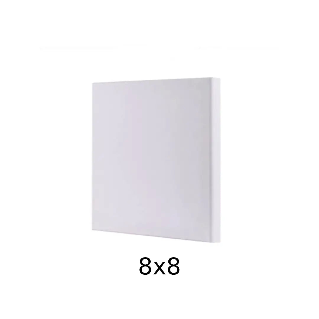 Premium White Square Canvas — 8×8 inches
