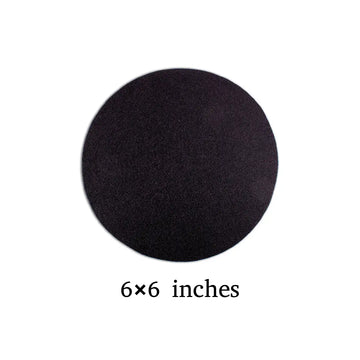 Premium Black Round Canvas — 6×6 inches