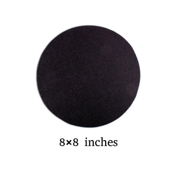 Premium Black Round Canvas — 8×8 inches