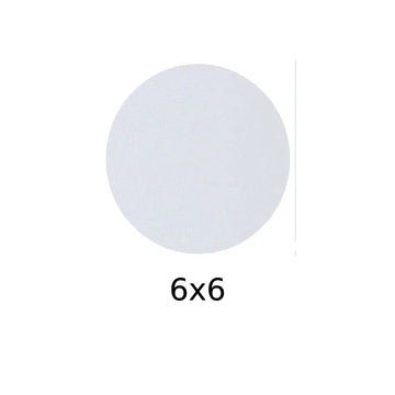 Premium White Round Canvas — 6×6 inches