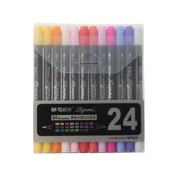 M&G Signme Aquarelle Brush Markers Set of 24