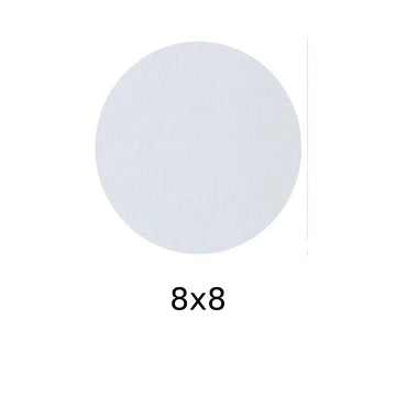Premium White Round Canvas — 8×8 inches