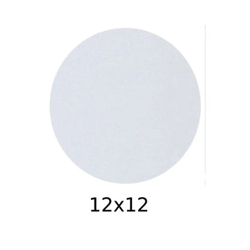 Premium White Round Canvas — 12×12 inches