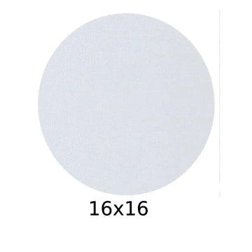 Premium White Round Canvas — 16×16 inches