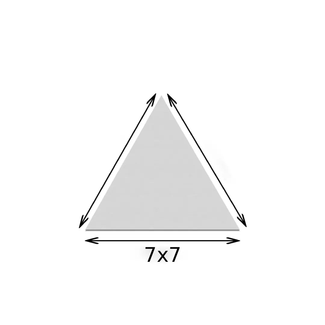 White Triangle Canvas — 7×7 inches