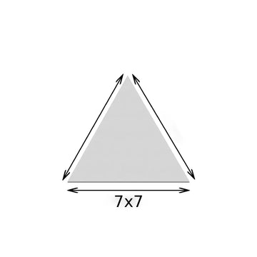 White Triangle Canvas — 7×7 inches