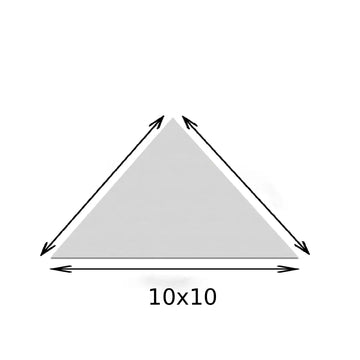 White Triangle Canvas — 10×10 inches