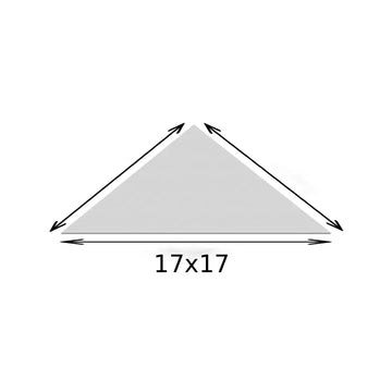 White Triangle Canvas — 17×17 inches