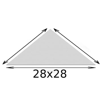 White Triangle Canvas — 28×28 inches