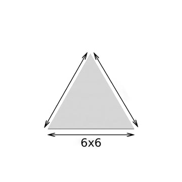 Premium White Triangle Canvas — 6×6 inches