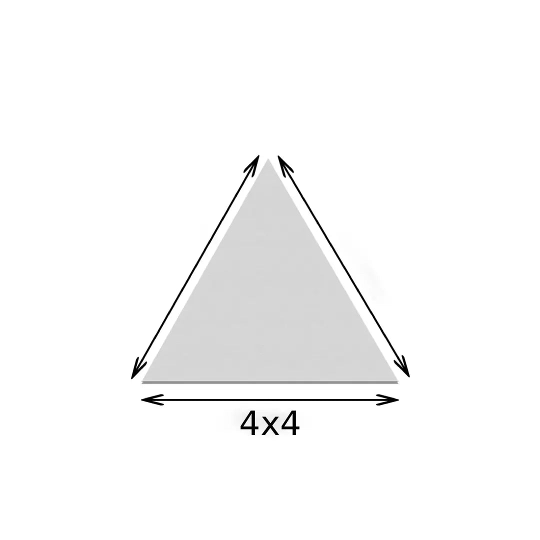Premium White Triangle Canvas — 4×4 inches