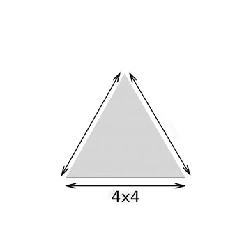 Premium White Triangle Canvas — 4×4 inches