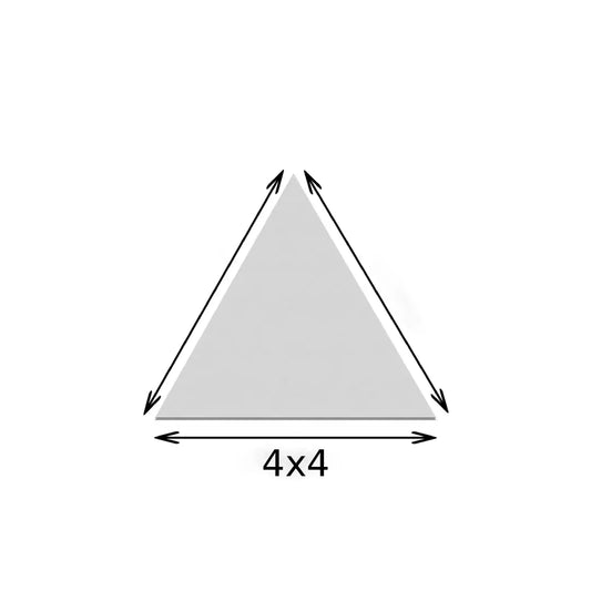 Premium White Triangle Canvas — 4×4 inches