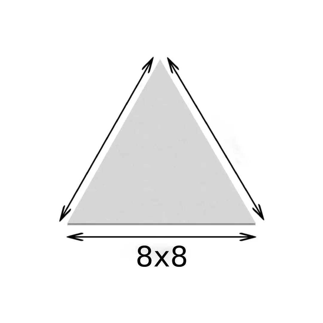 Premium White Triangle Canvas — 8×8 inches