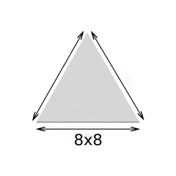 Premium White Triangle Canvas — 8×8 inches