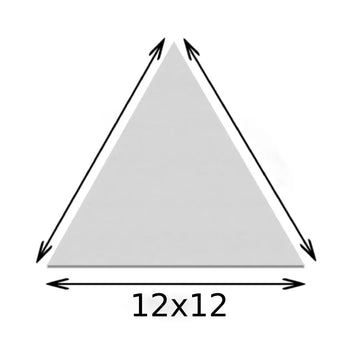 Premium White Triangle Canvas — 12×12 inches