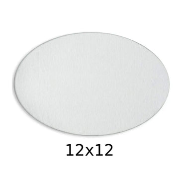 Premium White Oval Canvas — 12×12 inches
