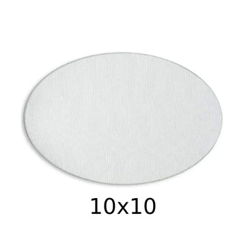 Premium White Oval Canvas — 10×10 inches