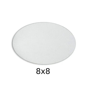 Premium White Oval Canvas — 8×8 inches