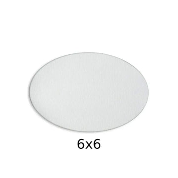 Premium White Oval Canvas — 6×6 inches