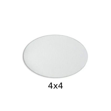 Premium White Oval Canvas — 4×4 inches