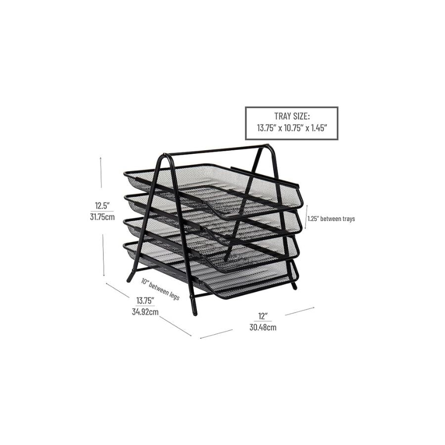 Heavy Duty Metal 4 Tier story Desktop Document Letter Tray