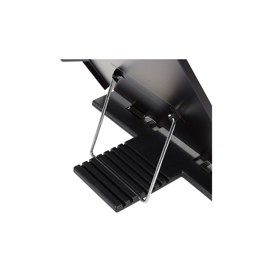 Copy Holder Easel - Portable Document Holder Reading Stand - Adjustable Steel Computer Paper Holder Typing Stand with Removable Clip & Line Guide, Fits Letter-Size Sheets, 9 x 12.5 x 6 Inches