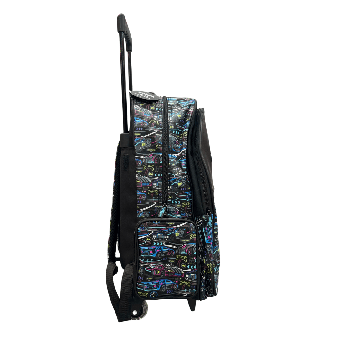 Smiggle Kids Trolley School Bag – Racing Cars Design