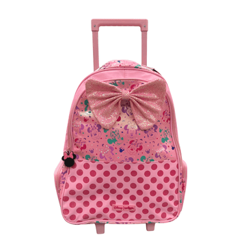 Smiggle Disney Minnie Mouse Kids Trolley School Bag – Pink Bow Design