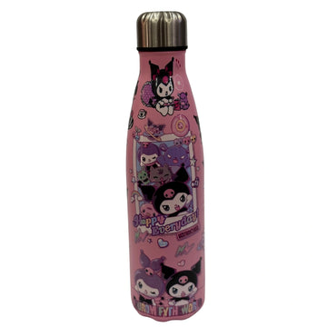 Kuromi Stainless Steel Water Bottle – Leakproof Insulated Flask for Kids & School